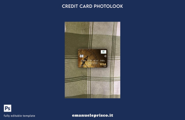 modello frontale photolook per carta oro visto Ucraina Oshadbank stile verificat